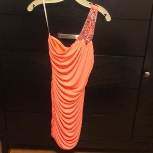 Tight ruffled mini dress